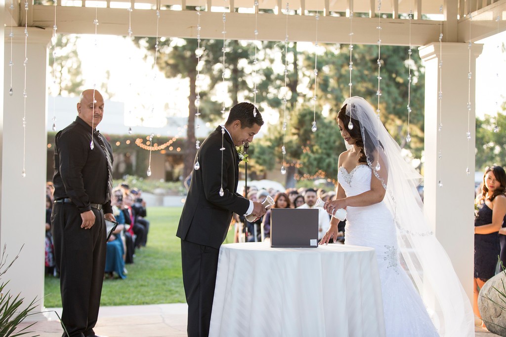 Turnip Rose Costa Mesa Wedding Sand Ceremony