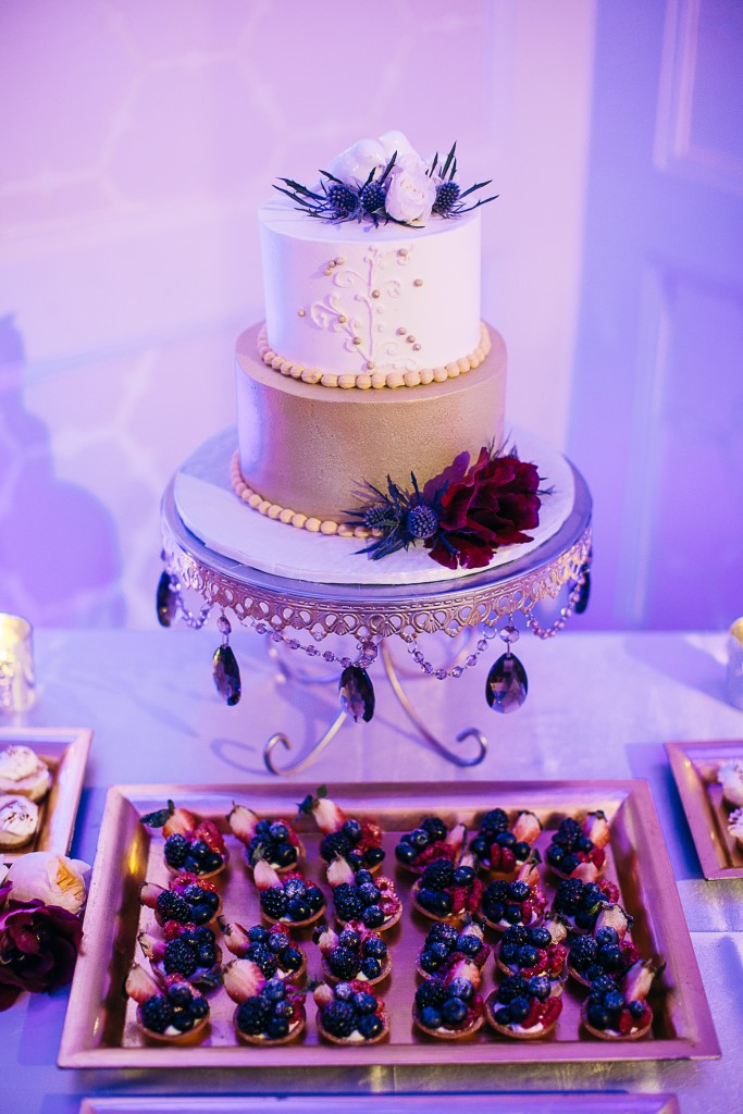 wedding cake with desserts