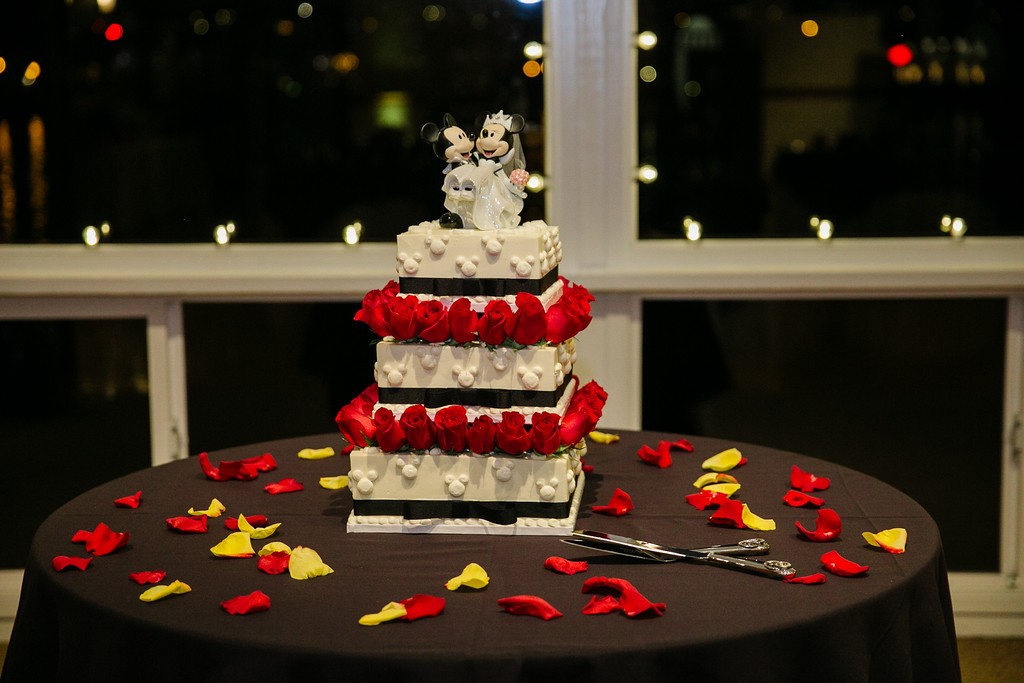 red disney Wedding Cake