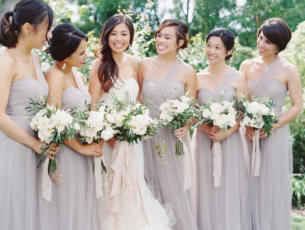 grey bridesmaids