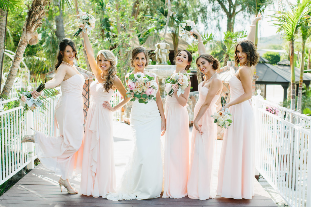 blush Wedding bridesmaids
