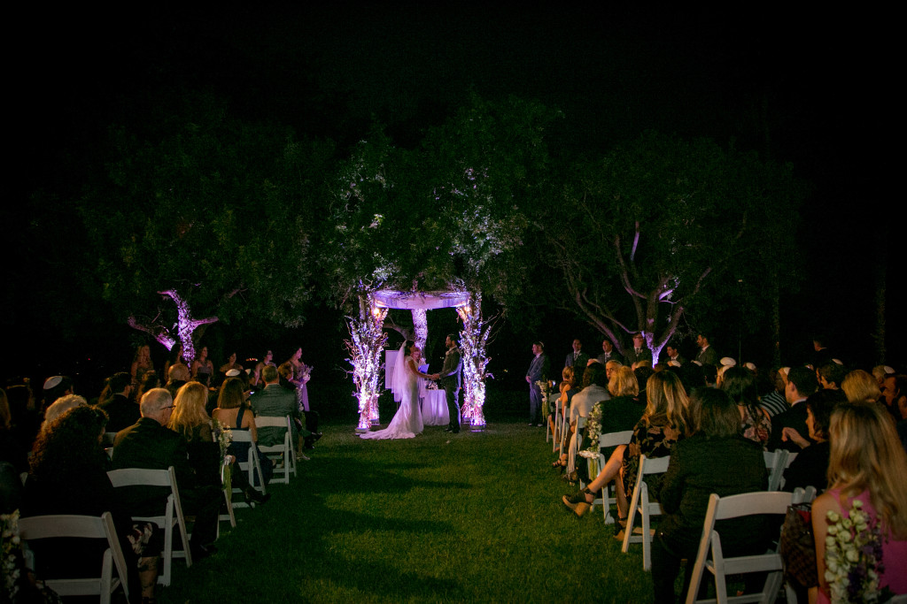 Spanish Hills Wedding ceremony at night