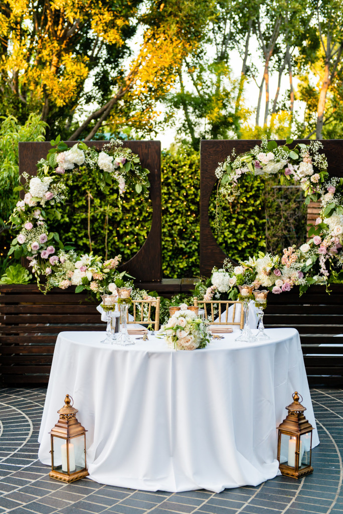 Sweet heart wedding table