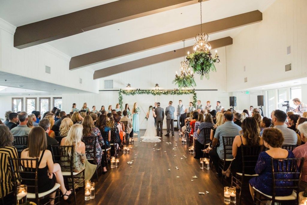Coto Valley Country Club Wedding ceremony inside