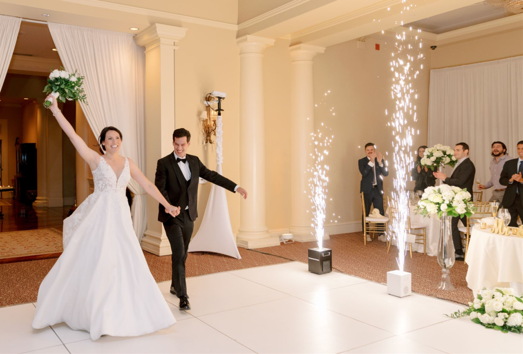 Sherwood Wedding Entrance with Spark Fountains